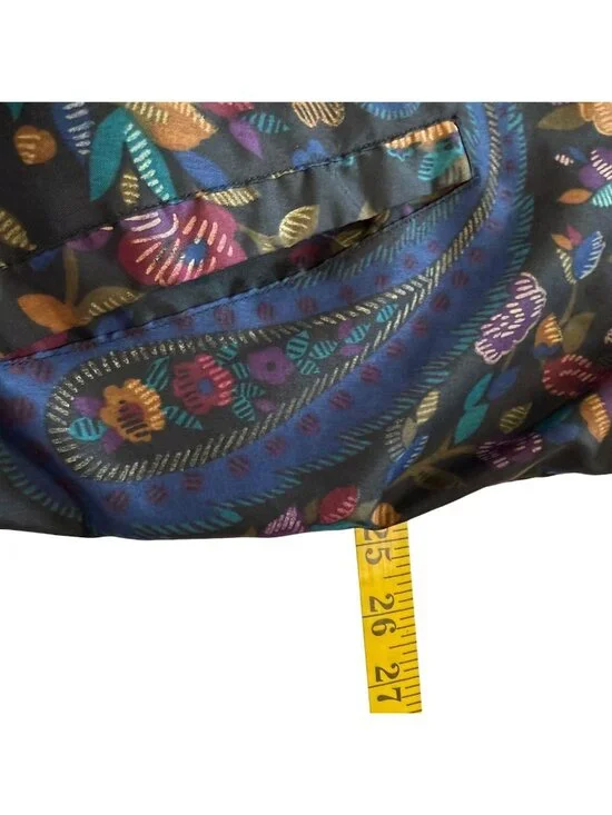 Vtg Pierre Cardin Womens Jacket Large Multicolor Paisley Elastic Hem Cuffs Zippe - Picture 11 of 16